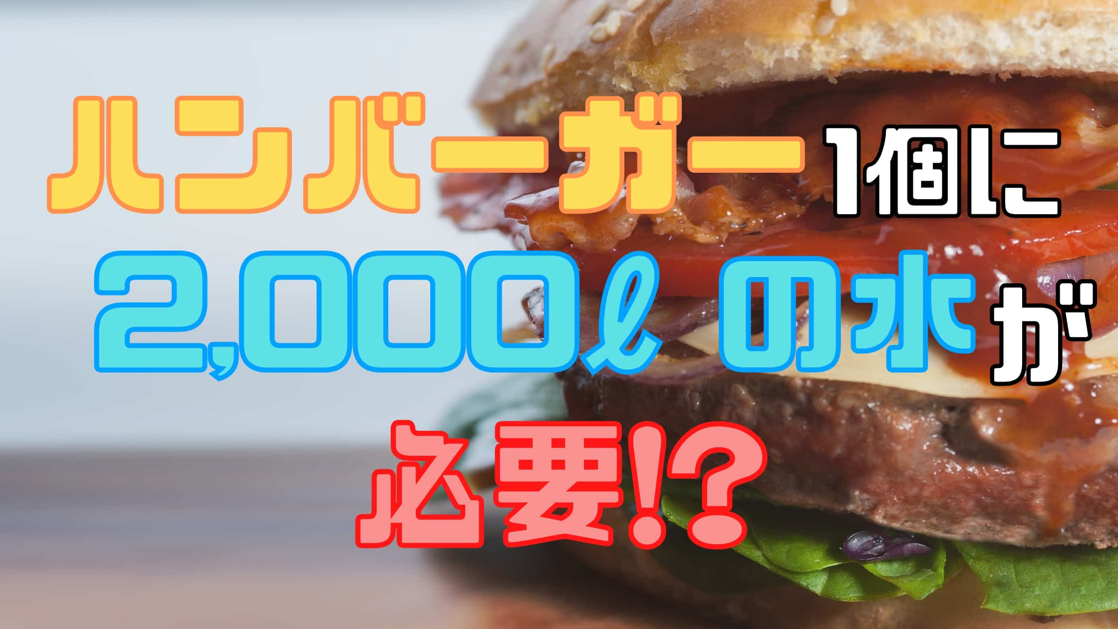 ハンバーガー1個を作るのに〇〇日分の水が必要！？お肉とお水の関係